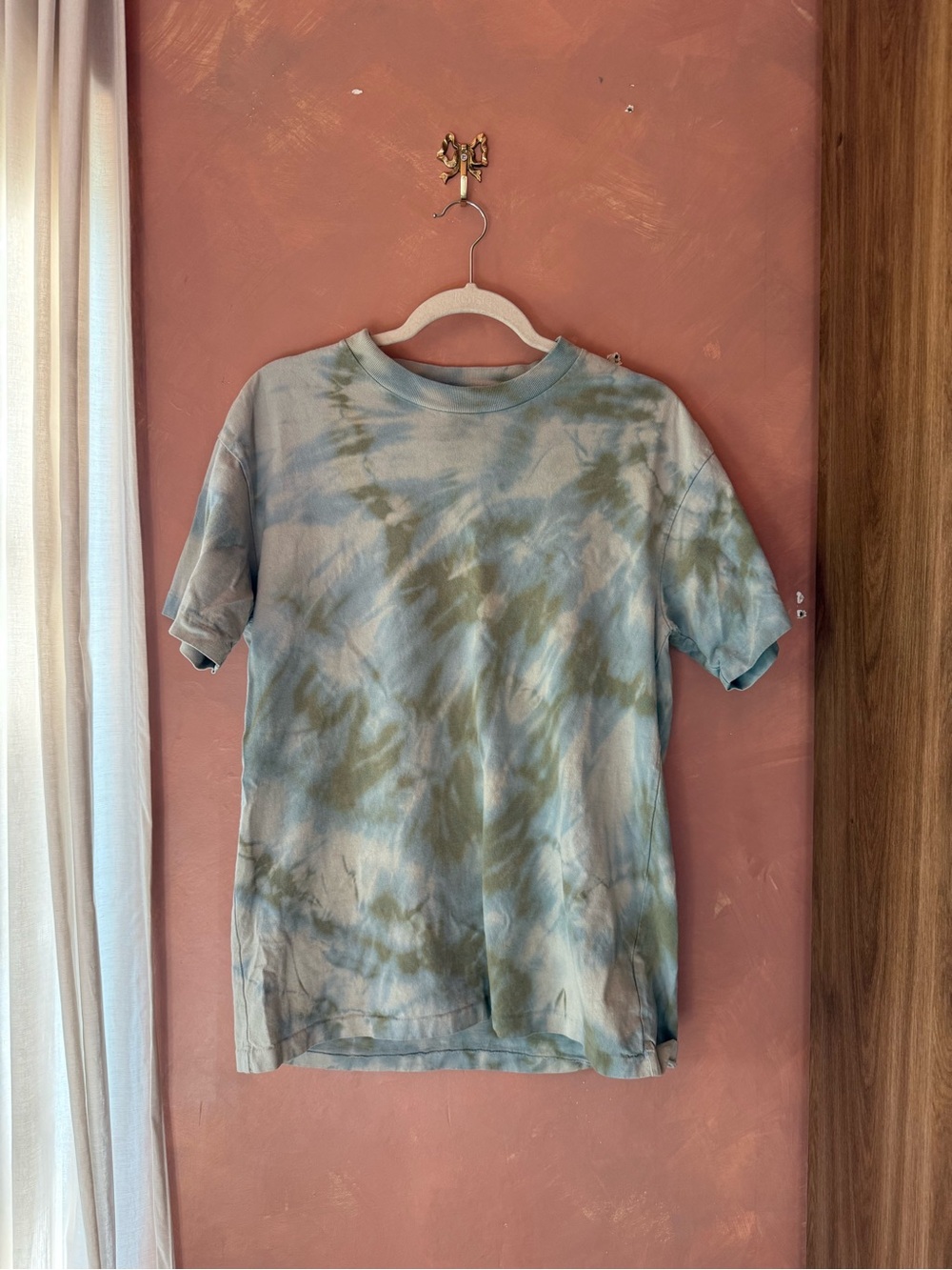 John Elliott Blue and Green Tie-Dye Short Sleeve Tee
